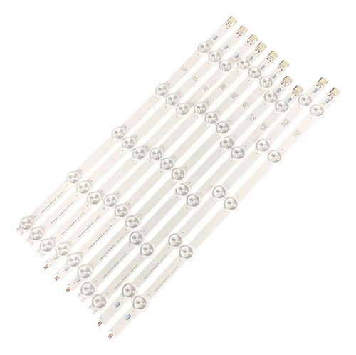 Kit 10 Barras LED 42LN5460 Duplfa Face NFE Novas Alumínio