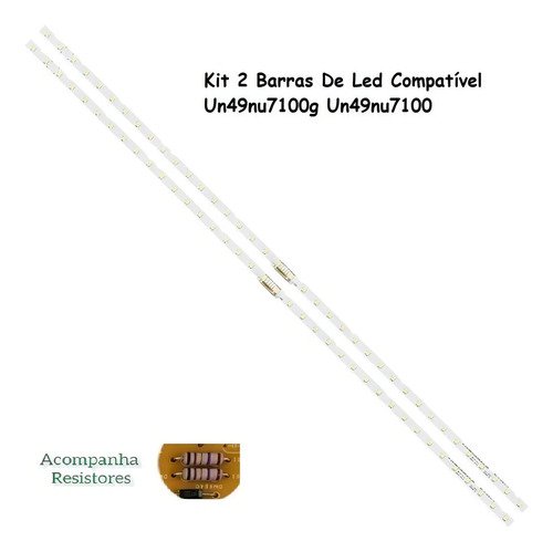 Kit 2 Barras de LED UN49NU7100G UN49NU7100 Compatível