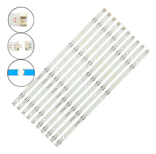 Kit 10 Barras LED 55LJ5550 55LJ5500 55LJ5550 55UJ6300 Duplaf