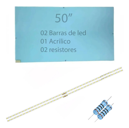 Kit Acrílico C/ 02 Barras de LED UN50NU7100 UN50NU7100G