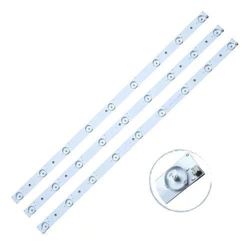 Tiras de LED de Reposição para TV Jrbru LN32G LT32G LT32D X 3 e 59CM de Comprimento
