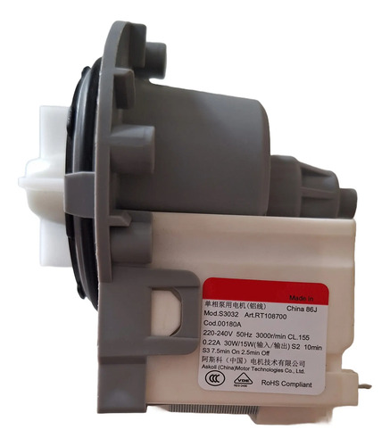 Bomba de Drenagem da Máquina de Lavar M231 Xp -220V 220V