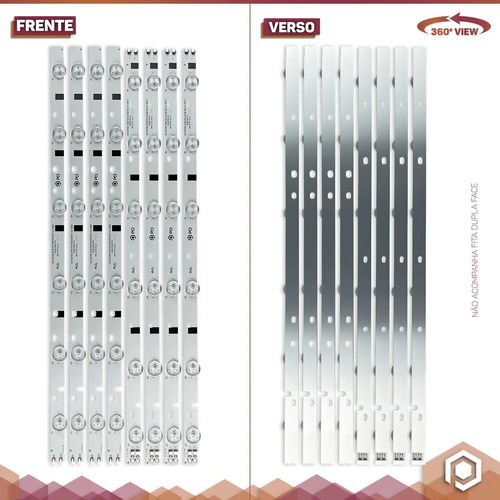 Pack de 8 Barras de LED UN46FH5303 UN46FH6203 Generico