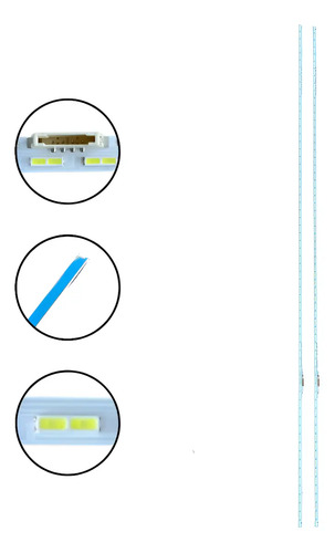 Kit 2 Barras de LED UN65AU8000 UN65AU8000G UN65AU9000